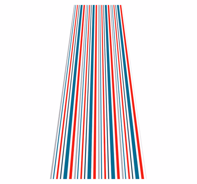 Tapis vinyle chambre design rayures rétro marine - TenStickers