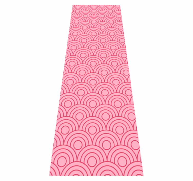 Tapis vinyle chambre formes rose foncé et clair - TenStickers