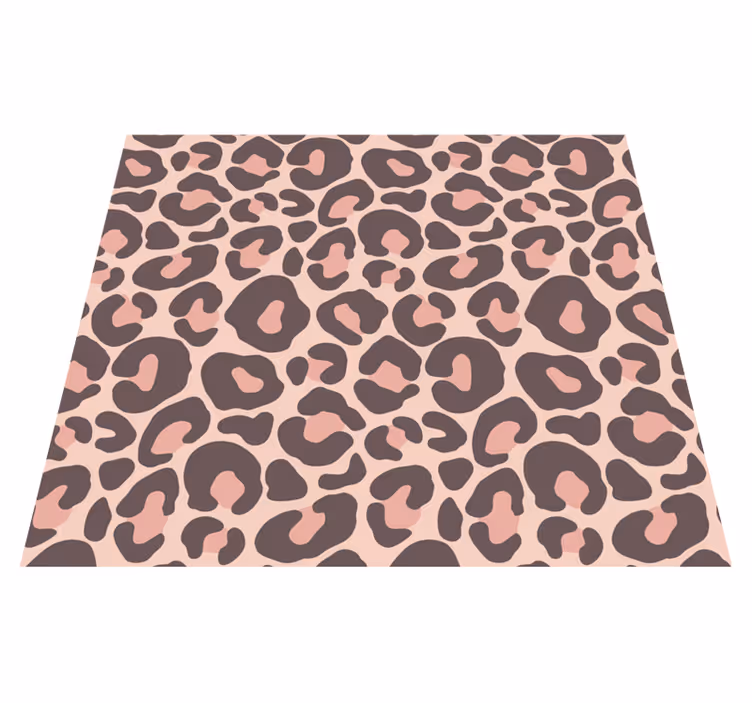 Tapis vinyle chambre imprimé léopard rose - TenStickers