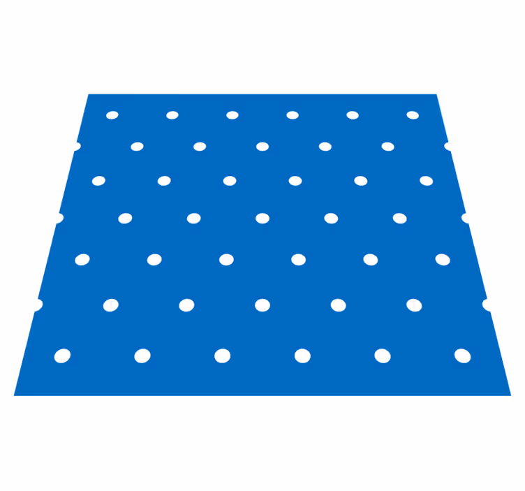 Tapis vinyle chambre à pois réguliers sur fond bleu - TenStickers