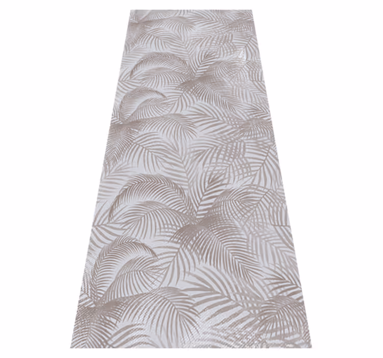 Tapis vinyle chambre botanique élégant gris années 80 - TenStickers