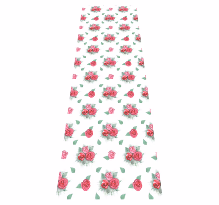 Tapis vinyle chambre motif roses roses et rouges - TenStickers