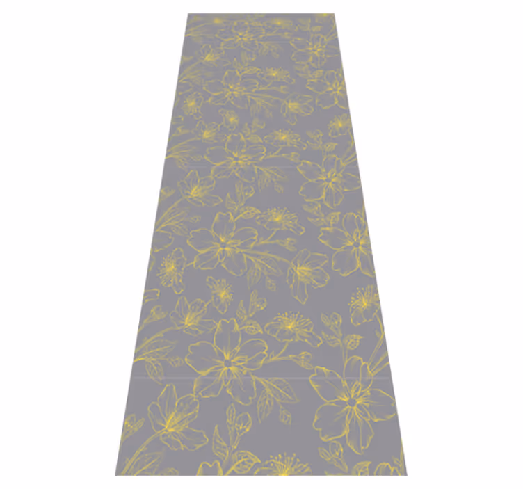 Tapis vinyle chambre fleurs pantone - TenStickers