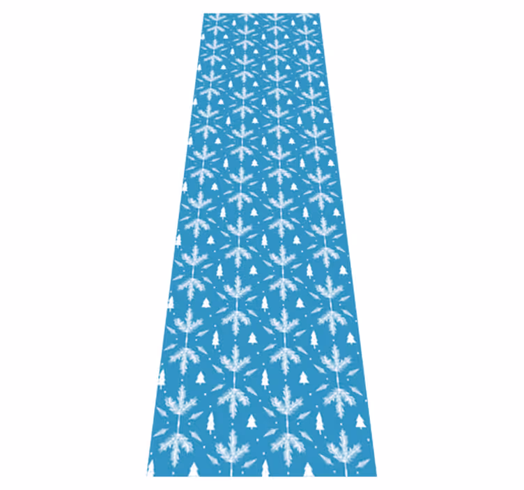 Tapis vinyle chambre style folk nordique bleu - TenStickers