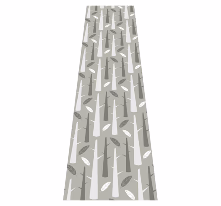 Tapis vinyle chambre branches grises style nordique - TenStickers