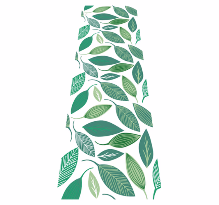Tapis vinyle chambre motif nature feuilles vertes - TenStickers