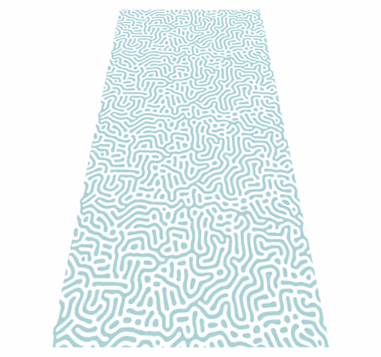 Tapis vinyle chambre motif nature vert et blanc - TenStickers