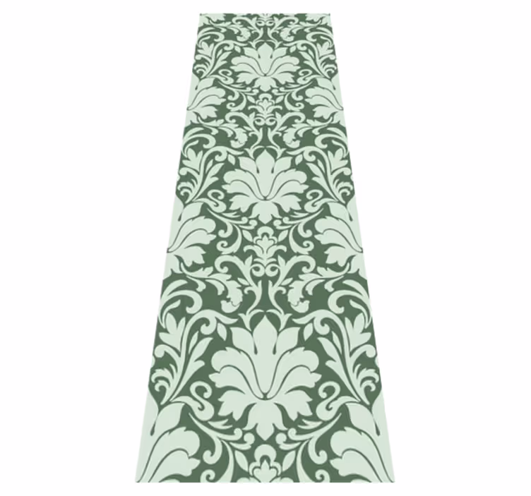 Tapis vinyle chambre vert émeraude orné - TenStickers