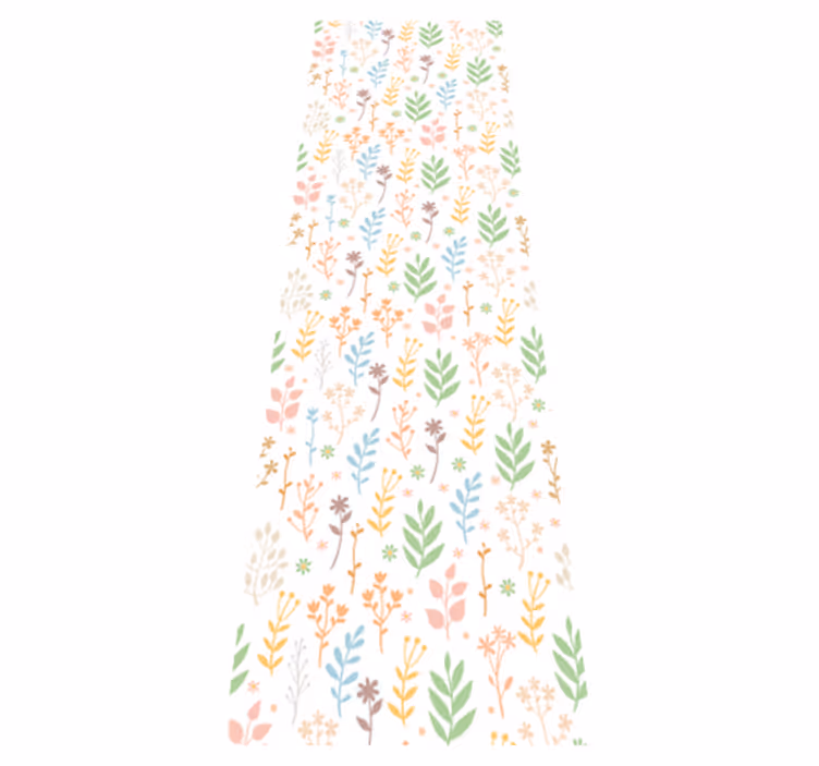 Tapis vinyle chambre symboles simples sur blanc - TenStickers