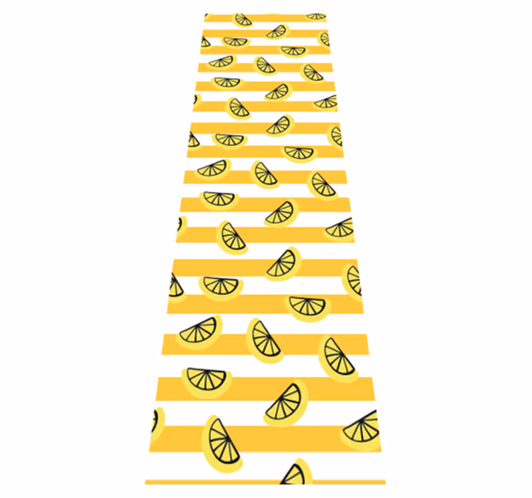 Tapis vinyle chambre design symboles citron - TenStickers