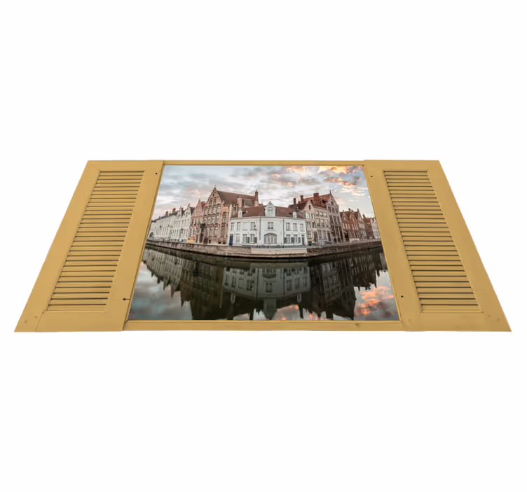 Tapis vinyle chambre photo de bruges - TenStickers