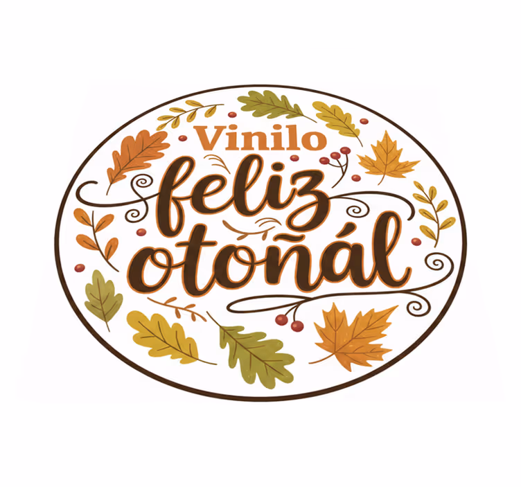 Tapis vinyle chambre automnal joyeux - TenStickers