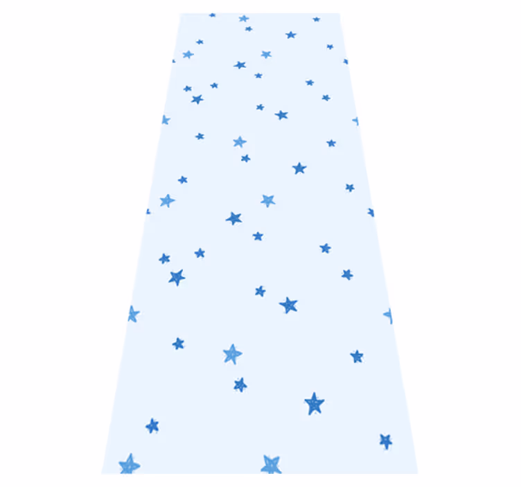 Tapis vinyle nordique motif étoiles bleu pastel - TenStickers