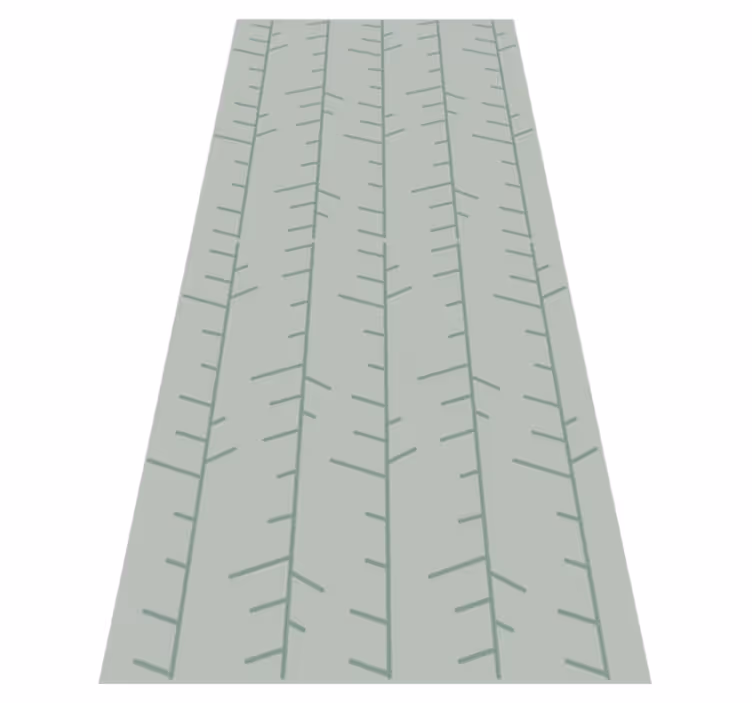 Tapis vinyle nordique motif lignes verticales menthe - TenStickers