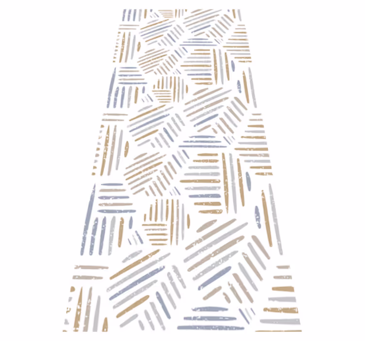 Tapis vinyle nordique lignes pastel par trois - TenStickers