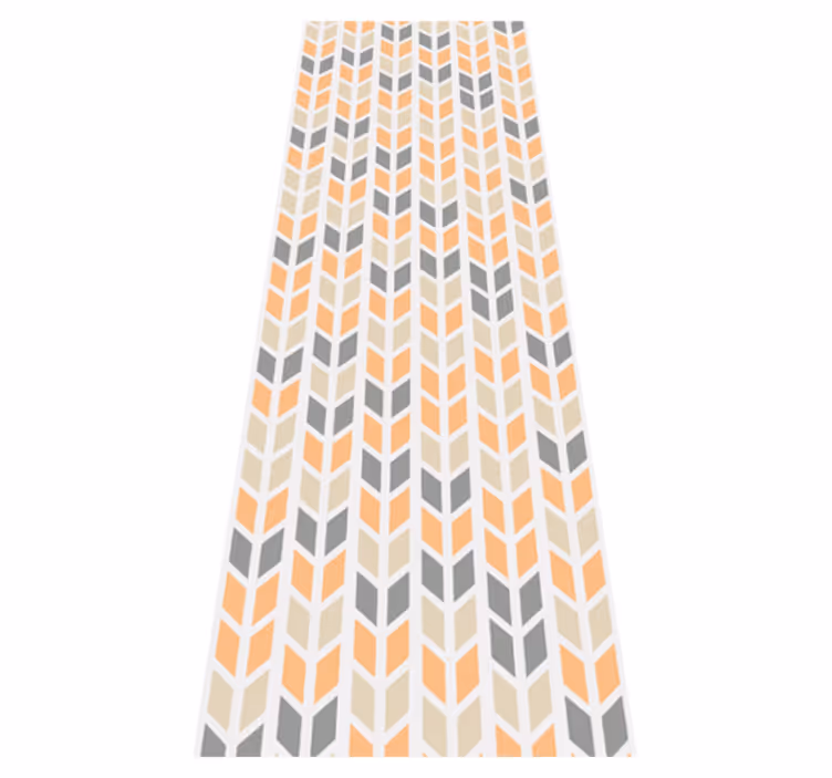 Tapis vinyle nordique fleurs géométriques nordiques - TenStickers