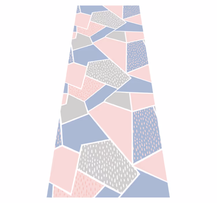 Tapis vinyle nordique géométrique pastel doux - TenStickers