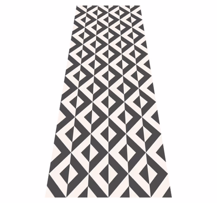 Tapis vinyle nordique géométrique mono - TenStickers