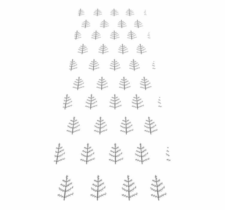 Tapis vinyle nordique formes d'arbres gris minimalistes - TenStickers