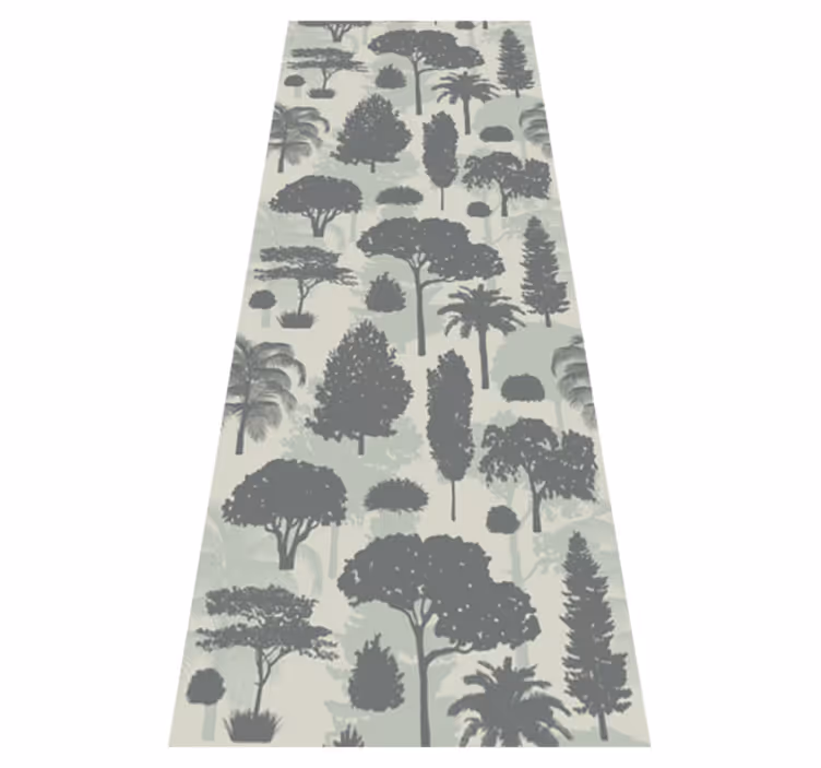 Tapis vinyle nordique motifs d'arbres scandinaves - TenStickers