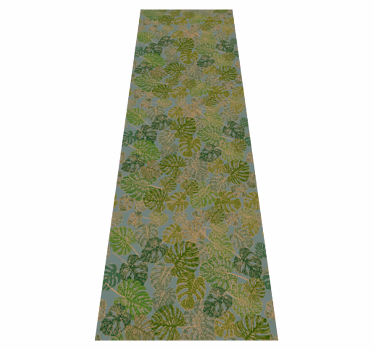 Tapis vinyle nordique feuilles monstera minimalistes - TenStickers