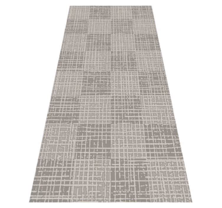 Tapis vinyle nordique motif carreaux gris cendré - TenStickers