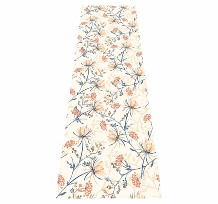 Tapis vinyle nature imprimé fleurs vintage - TenStickers