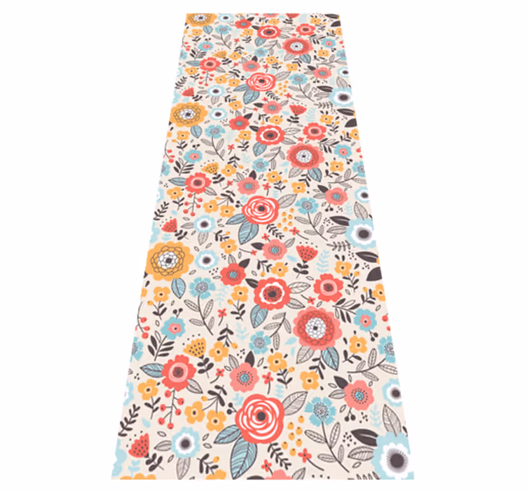 Tapis vinyle nature imprimé fleuri 'ditsy' - TenStickers