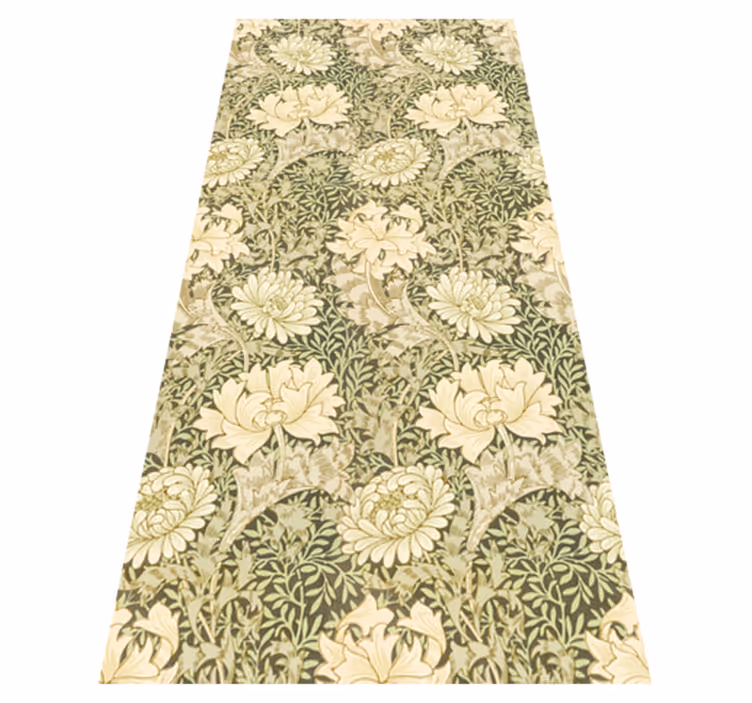 Tapis vinyle nature style moderne chrysanthème - TenStickers
