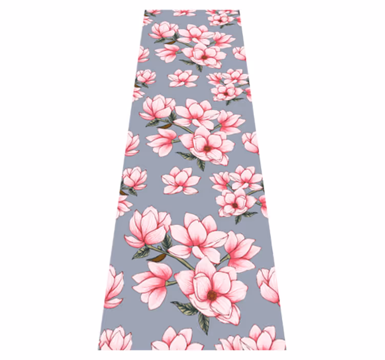 Tapis vinyle nature trois belles fleurs de magnolia - TenStickers
