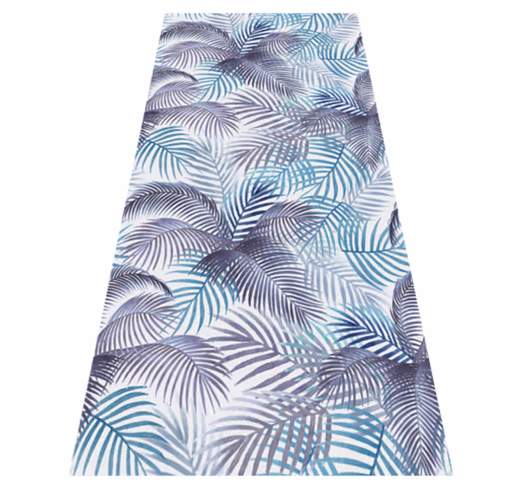 Tapis vinyle nature palmiers et feuilles - TenStickers