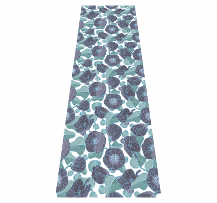 Tapis vinyle nature fleurs de mauve - TenStickers
