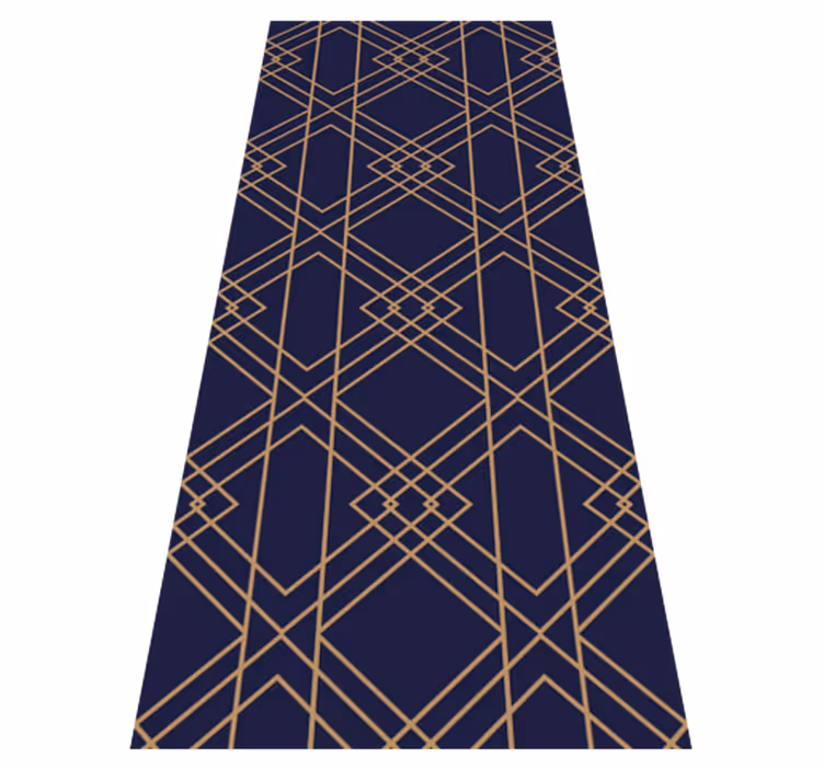 Tapis vinyle vintage motif décoratif carrés dorés - TenStickers