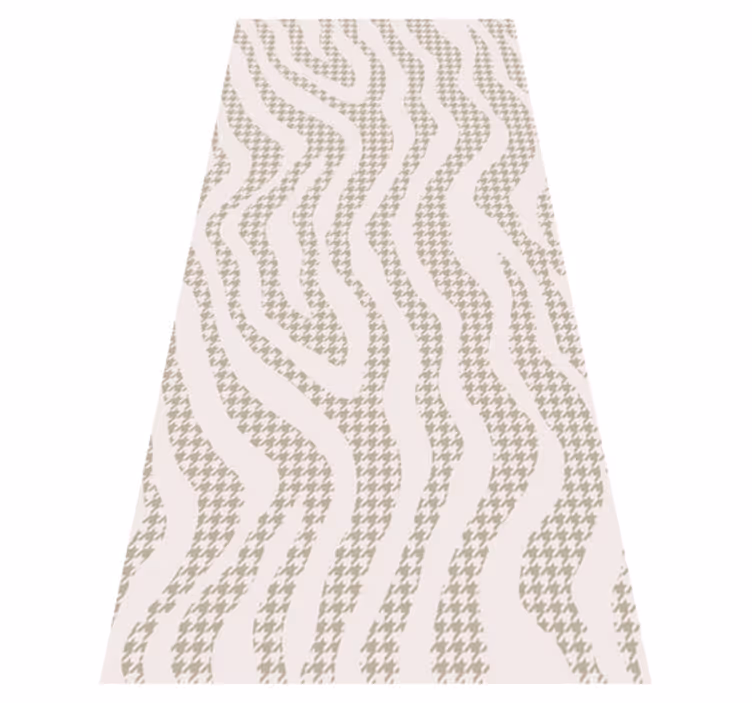 Tapis vinyle animal motif zèbre beige irrégulier - TenStickers