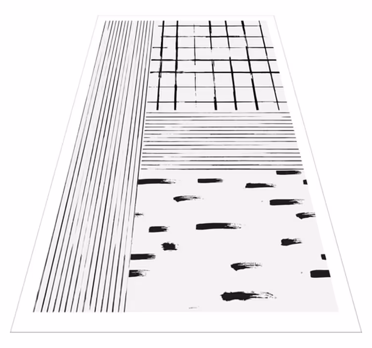 Tapis vinyle moderne à lignes noires - TenStickers