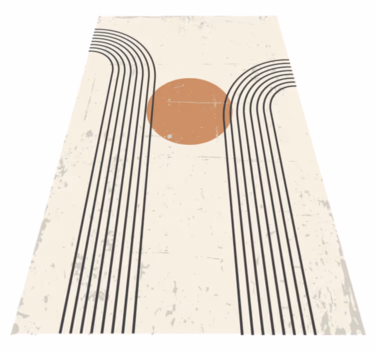Tapis vinyle moderne demi-arc abstrait - TenStickers