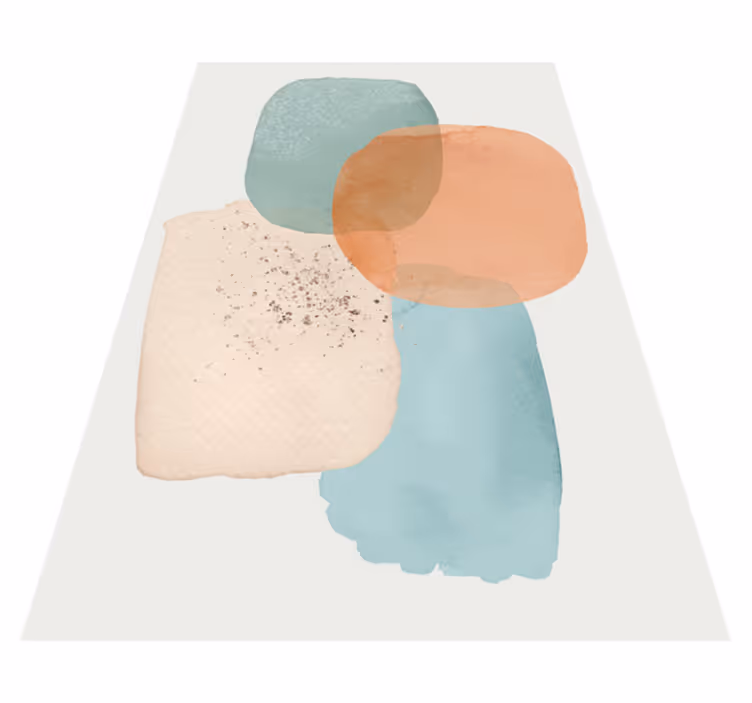 Tapis vinyle moderne design minimaliste couleurs terre - TenStickers