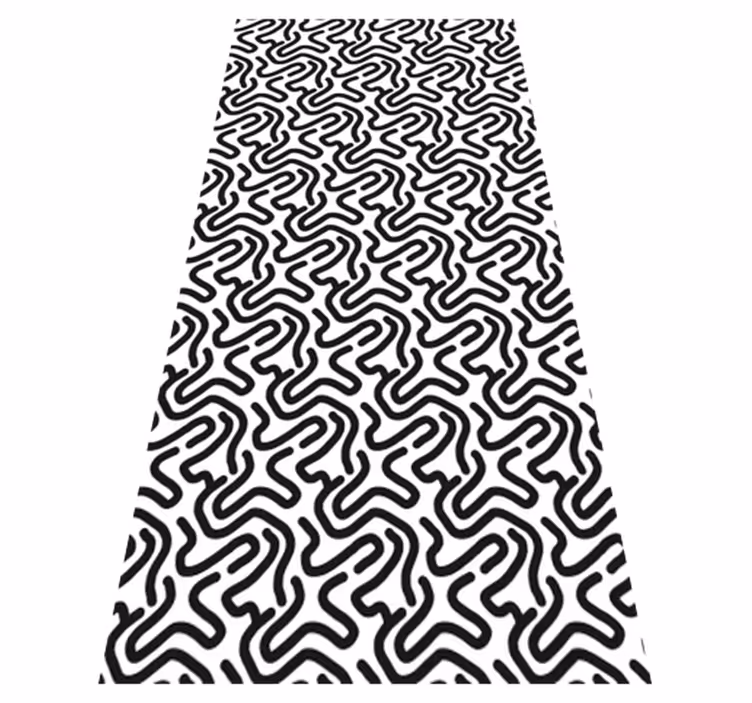 Tapis vinyle texture motif labyrinthe - TenStickers