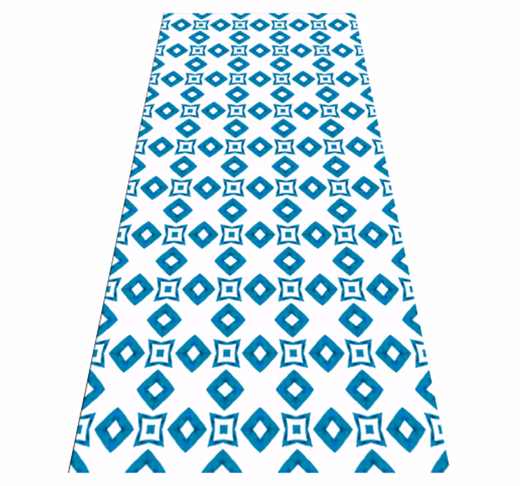 Tapis vinyle texture design de diamant bleu géométrique - TenStickers