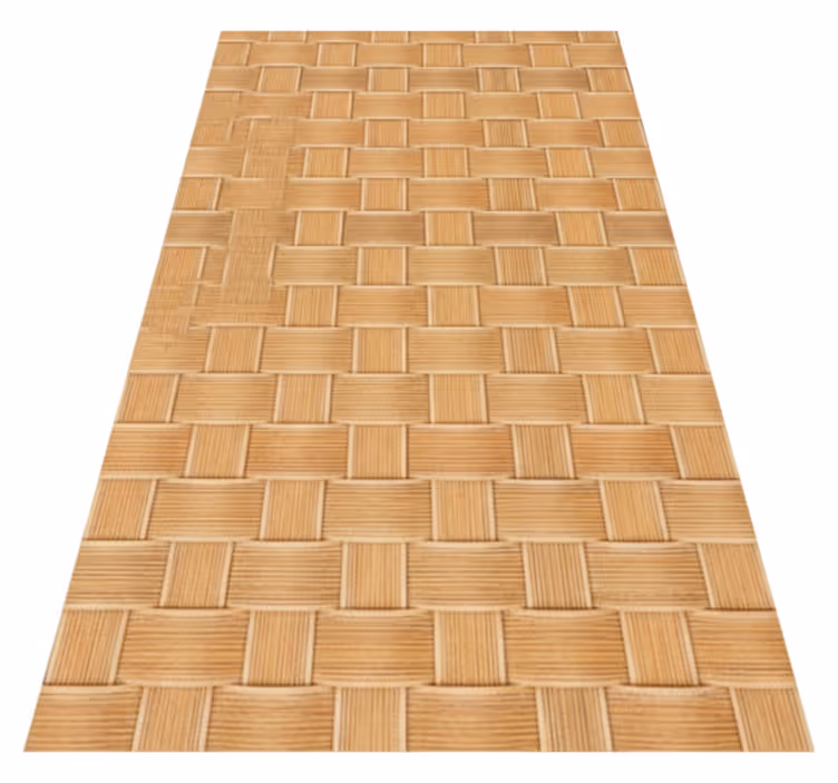 Tapis vinyle texture motif tressé naturel - TenStickers
