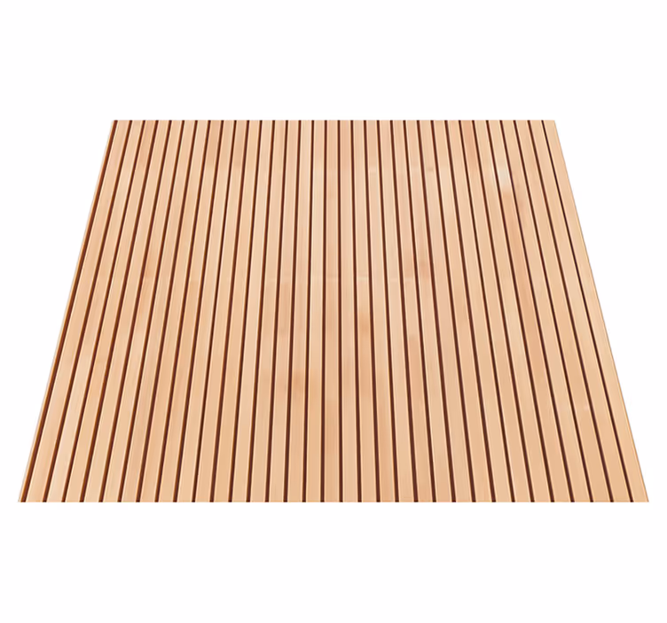Tapis vinyle texture lattes de cèdre clair - TenStickers