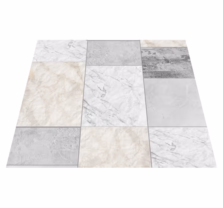 Tapis vinyle texture design carreaux carrés - TenStickers