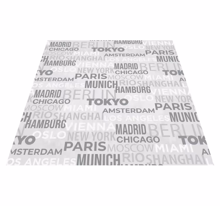 Tapis vinyle citation paris londres new york - TenStickers