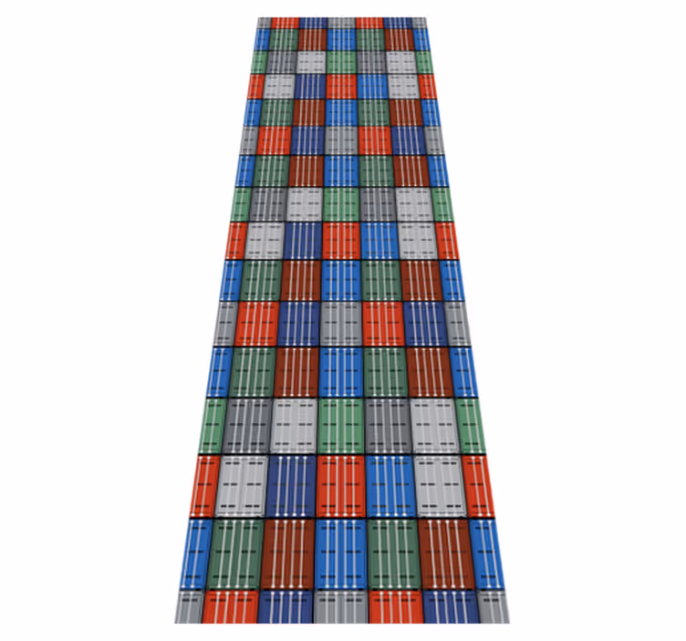 Tapis vinyle vintage boîtes en métal couleur foncée - TenStickers