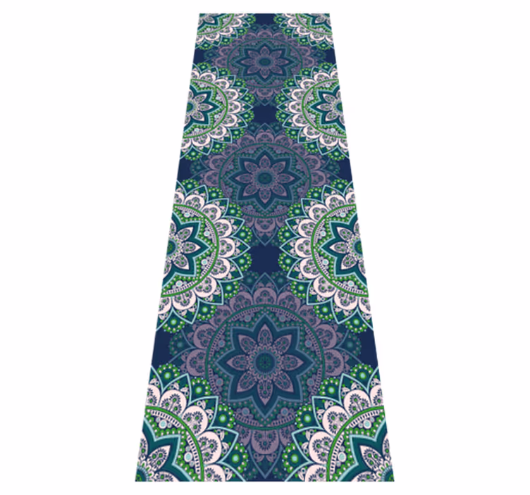 Tapis vinyle vintage mandala vitrail - TenStickers