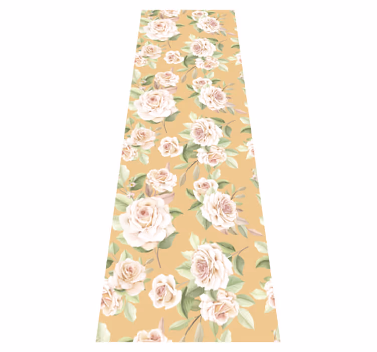 Tapis vinyle vintage motif roses provinciales françaises - TenStickers