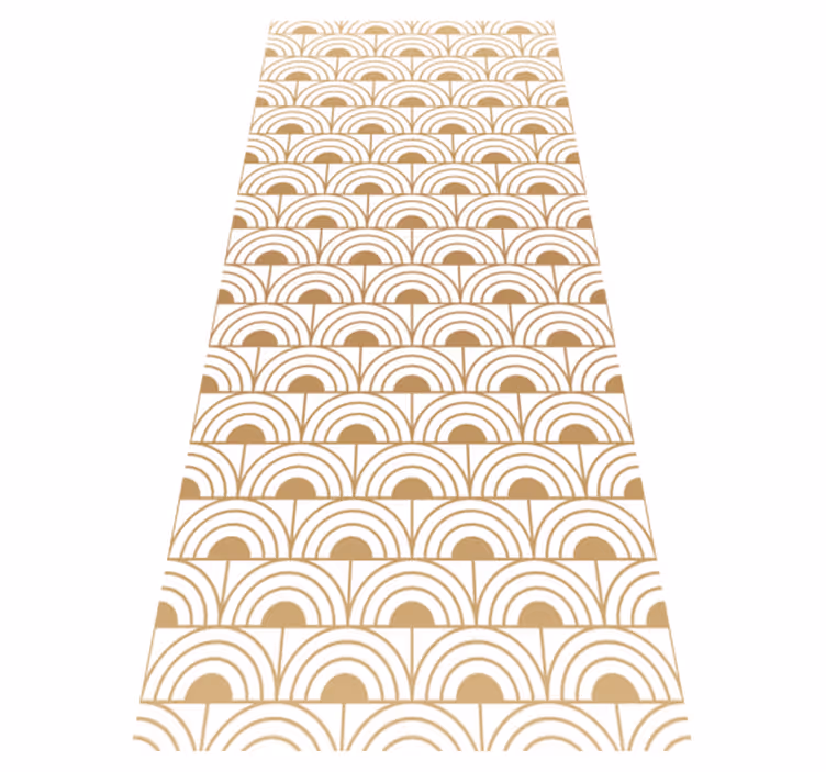 Tapis vinyle vintage motif décoratif arc doré - TenStickers