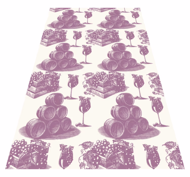 Tapis vinyle vintage motif vintage français violet - TenStickers