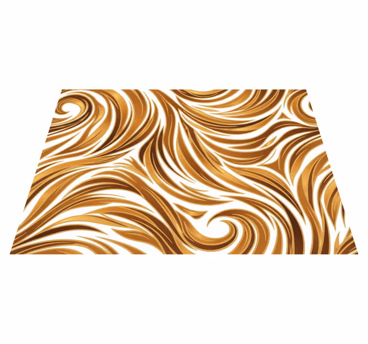 Tapis vinyle vintage optique fourrure dorée - TenStickers