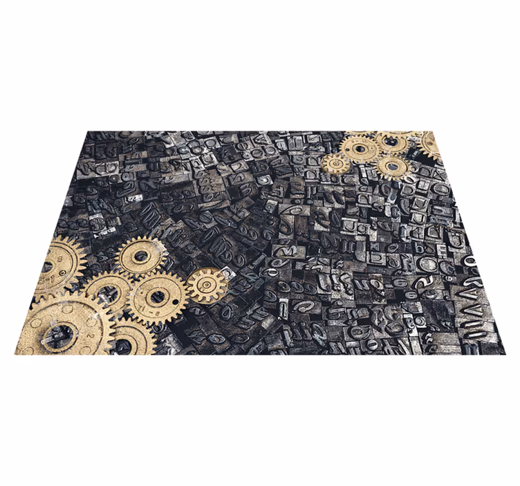 Tapis vinyle vintage 3d rétro nostalgique métal - TenStickers